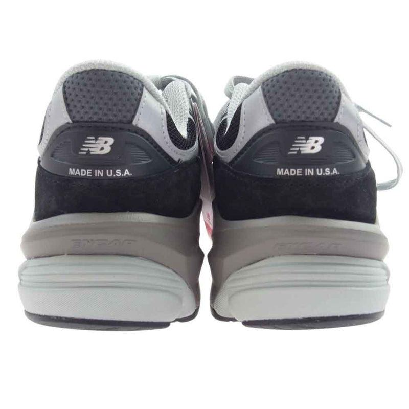 NEW BALANCE ニューバランス M990BK6 USA製 990 V6 ローカットスニーカー ブラック系 グレー系 26.5cm【新古品】【未使用】【中古】