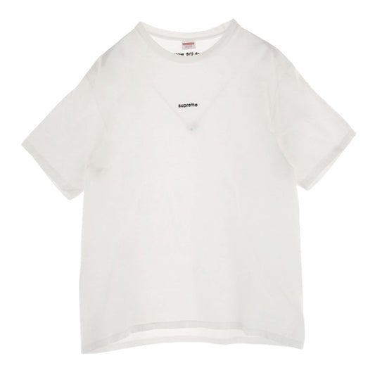 Supreme シュプリーム 18SS  FTW Tee supreme fuck the world 刺繍 半袖 Tシャツ ホワイト系 L【中古】