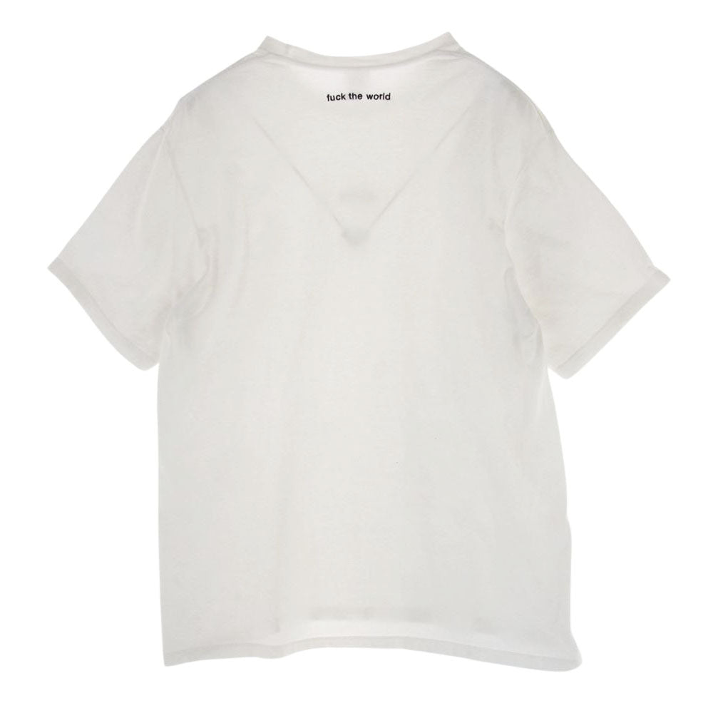 Supreme シュプリーム 18SS  FTW Tee supreme fuck the world 刺繍 半袖 Tシャツ ホワイト系 L【中古】