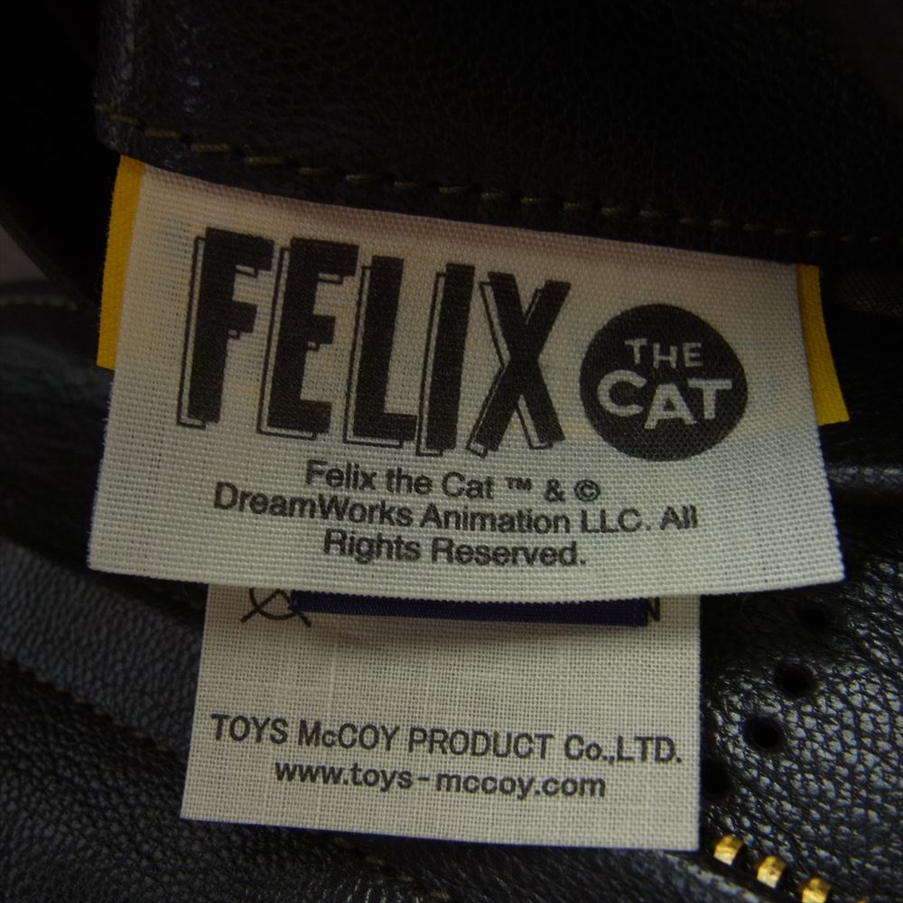 TOY'S McCOY トイズマッコイ TMJ2322 TYPE G-1 FELIX THE CAT TOUGH MINDED レザー フライト ジャケット ブラウン系 42【極上美品】【中古】