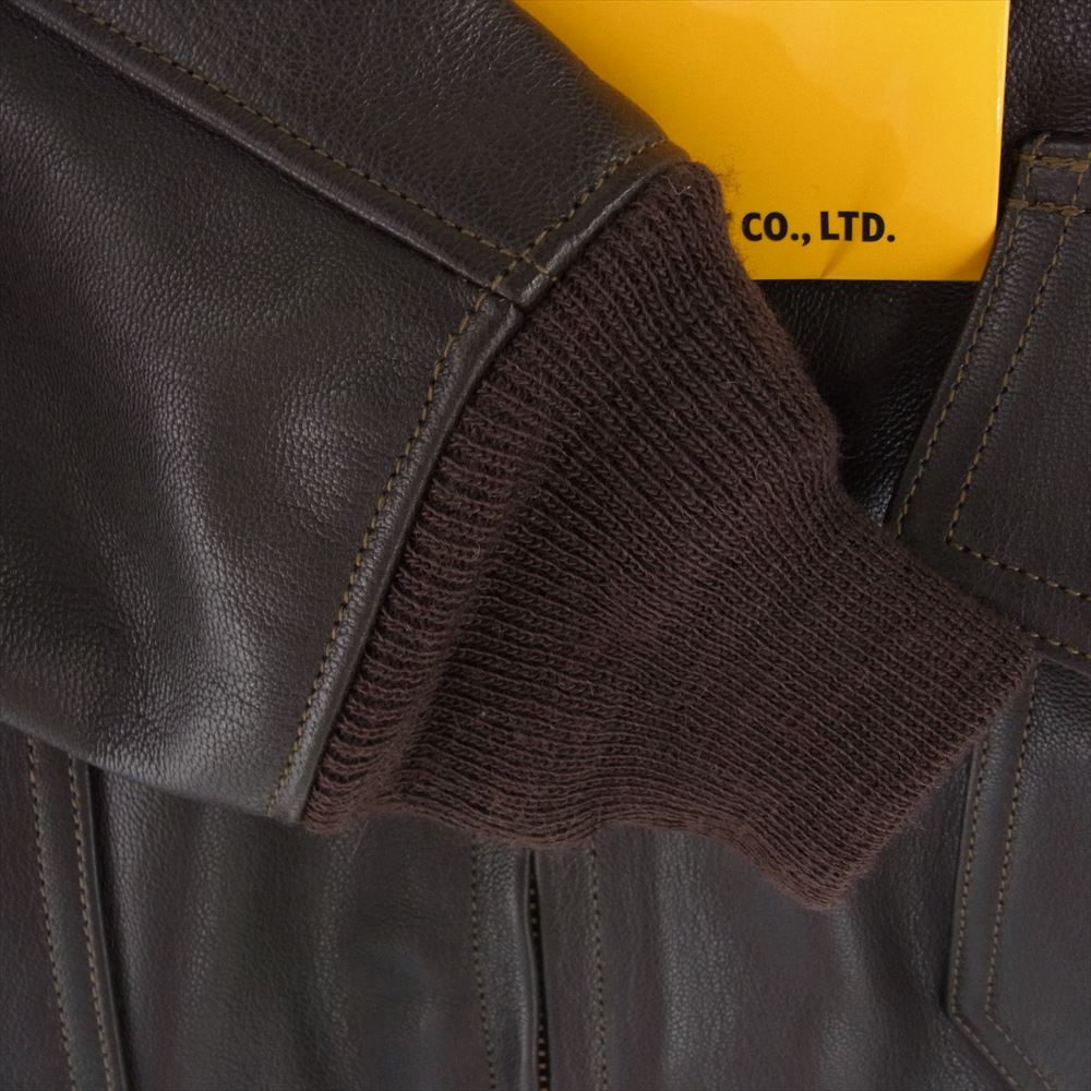 TOY'S McCOY トイズマッコイ TMJ2322 TYPE G-1 FELIX THE CAT TOUGH MINDED レザー フライト ジャケット ブラウン系 42【極上美品】【中古】