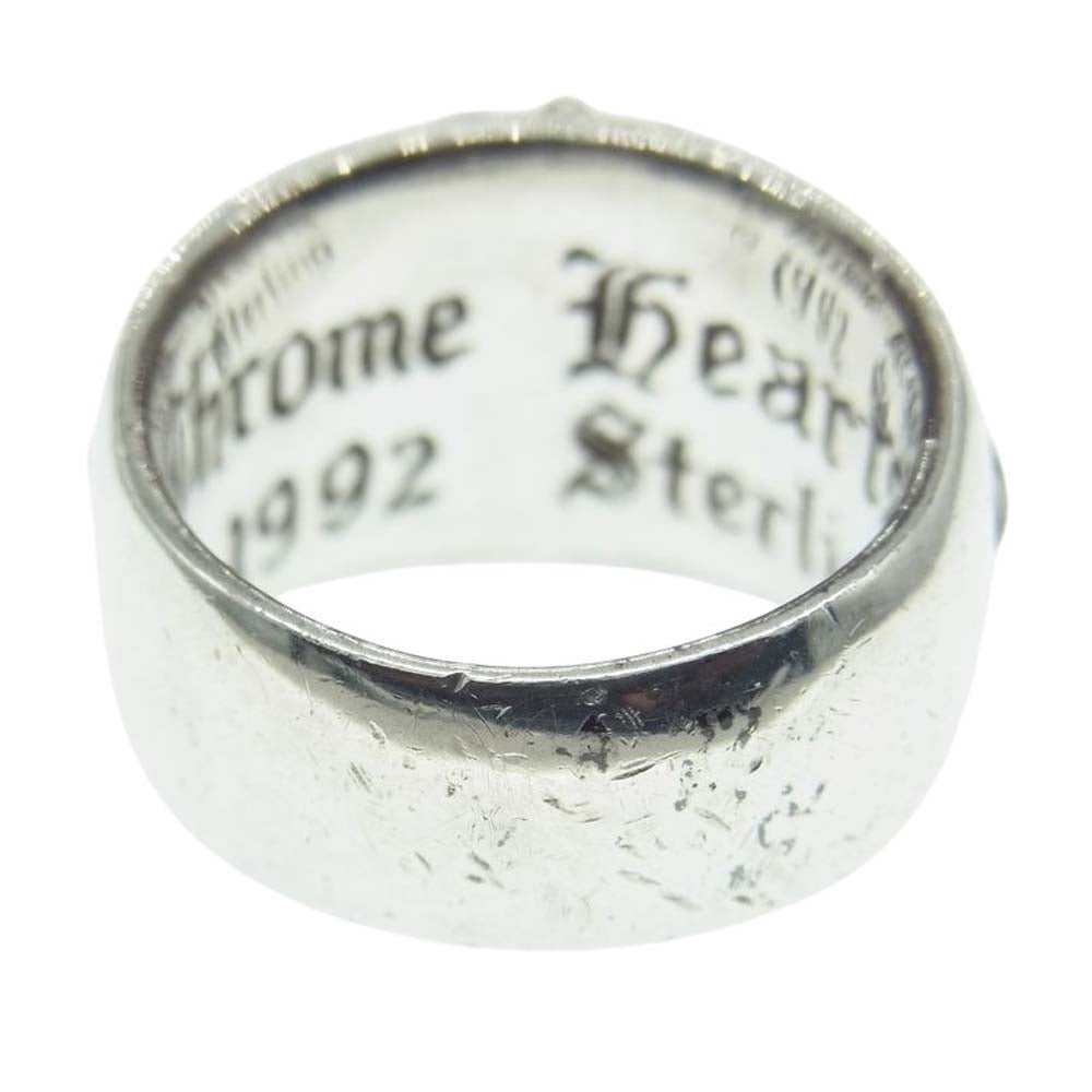 CHROME HEARTS クロムハーツ（原本無） FLRL CRS P SAP フローラルクロス パヴェサファイア シルバー リング 指輪 シルバー系 14号【中古】