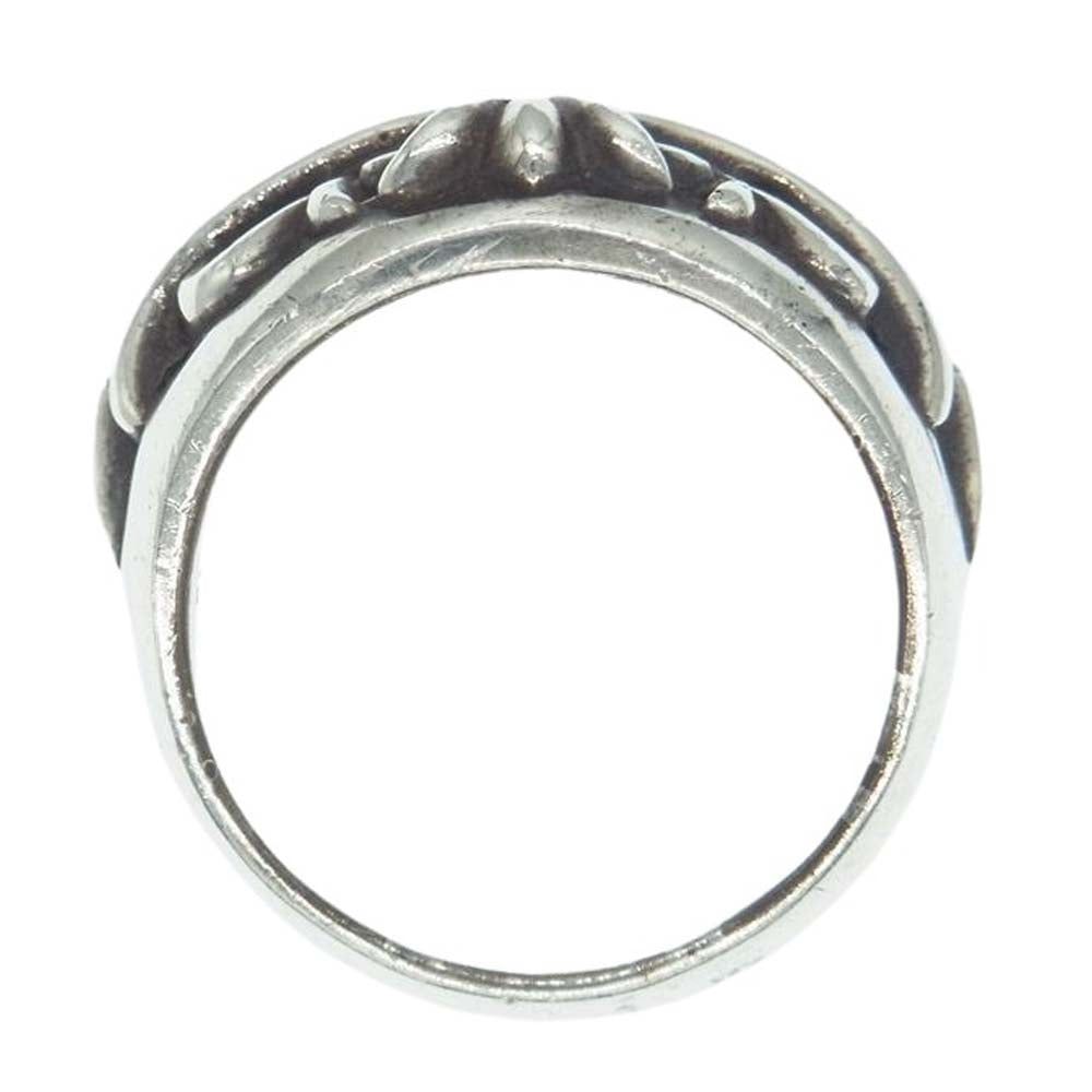 CHROME HEARTS クロムハーツ（原本無） FLRL CRS P SAP フローラルクロス パヴェサファイア シルバー リング 指輪 シルバー系 14号【中古】