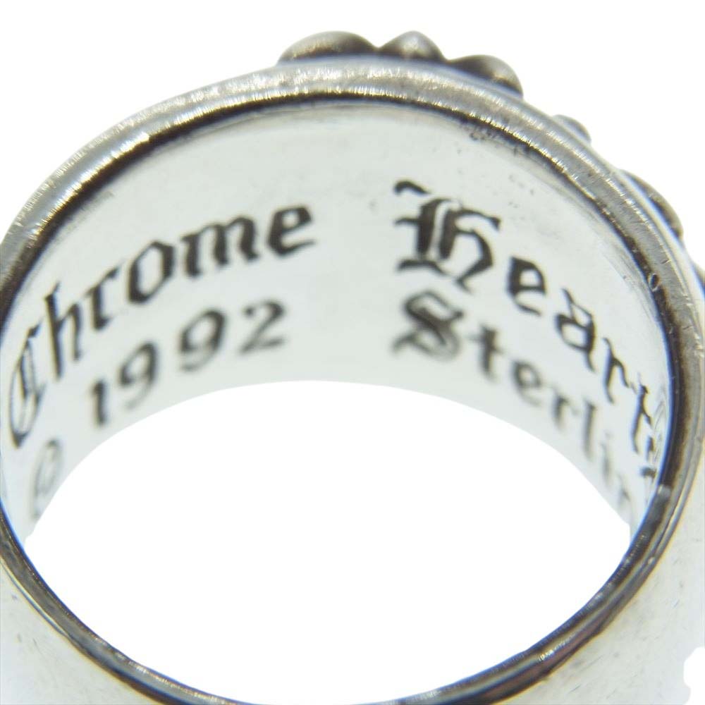 CHROME HEARTS クロムハーツ（原本無） FLRL CRS P SAP フローラルクロス パヴェサファイア シルバー リング 指輪 シルバー系 14号【中古】