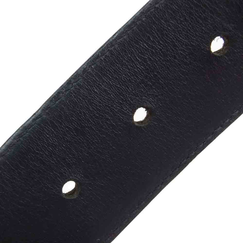 CHROME HEARTS クロムハーツ（原本無） 1.5 クラシック オーバルクロス バックル & 1.5 STRAP レザーベルト ブラック系 シルバー系 32【中古】