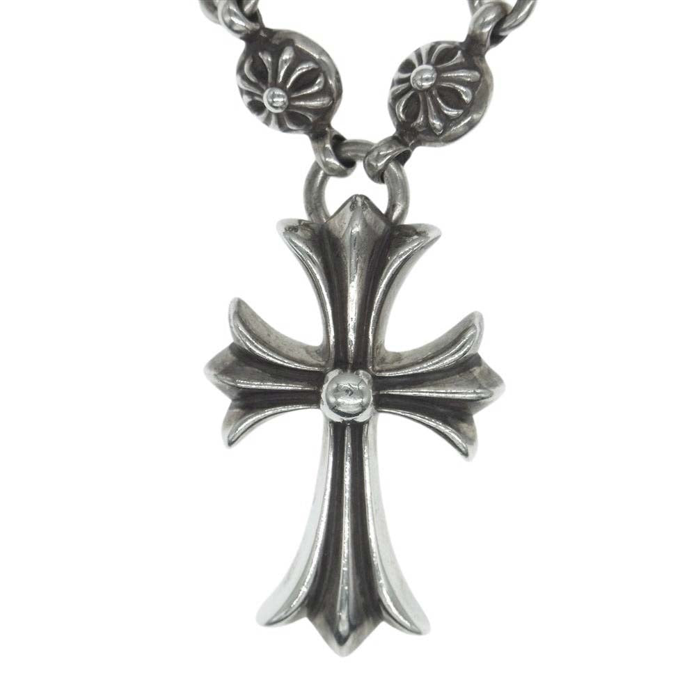 CHROME HEARTS クロムハーツ（原本無） CRSBL CHN SML CH CRS クロスボールチェーン スモールCHクロス ネックレス シルバー系【中古】