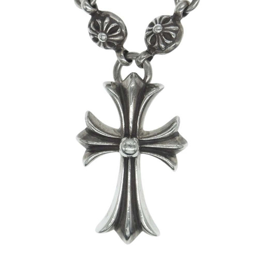 CHROME HEARTS クロムハーツ（原本無） CRSBL CHN SML CH CRS クロスボールチェーン スモールCHクロス ネックレス シルバー系【中古】