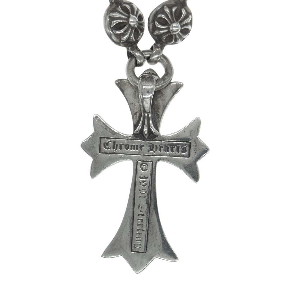 CHROME HEARTS クロムハーツ（原本無） CRSBL CHN SML CH CRS クロスボールチェーン スモールCHクロス ネックレス シルバー系【中古】