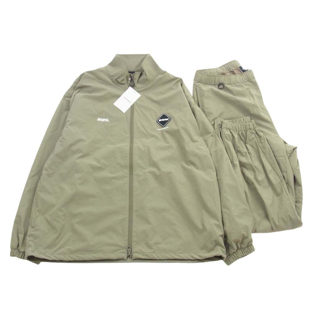 F.C.R.B. エフシーアールビー 24SS FCRB-240055 FCRB-240057  VENTILATION LOGO TRAINING JACKET VENTILATION LOGO TRAINING EASY PANTS ベンチレーション トレーニング ジャケット  パンツ セットアップ ベージュ モスグリーン系 M【新古品】【未使用】【中古】
