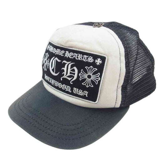 CHROME HEARTS クロムハーツ（原本無） 国内正規品 CH TRACKER CAP フロントCHロゴ刺繍 トラッカーキャップ  ブラック系【中古】
