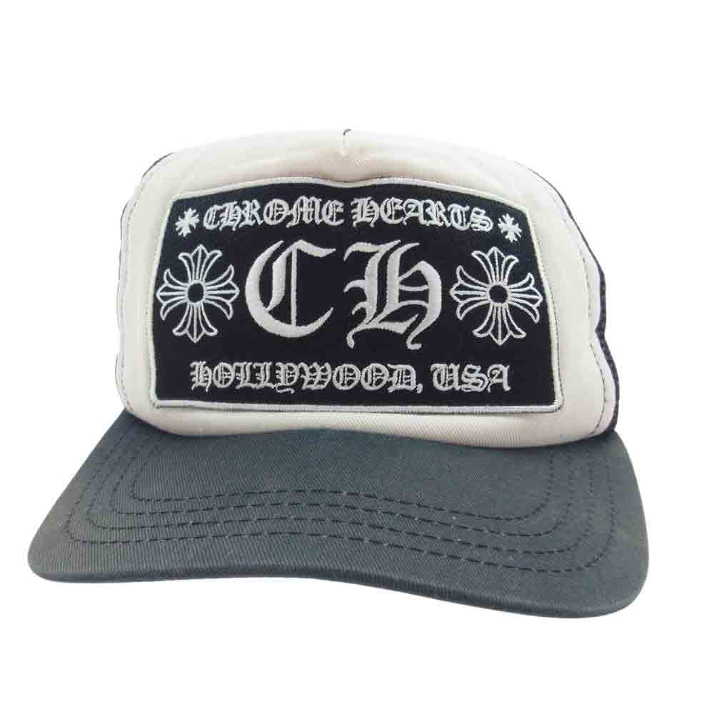 CHROME HEARTS クロムハーツ（原本無） 国内正規品 CH TRACKER CAP フロントCHロゴ刺繍 トラッカーキャップ  ブラック系【中古】
