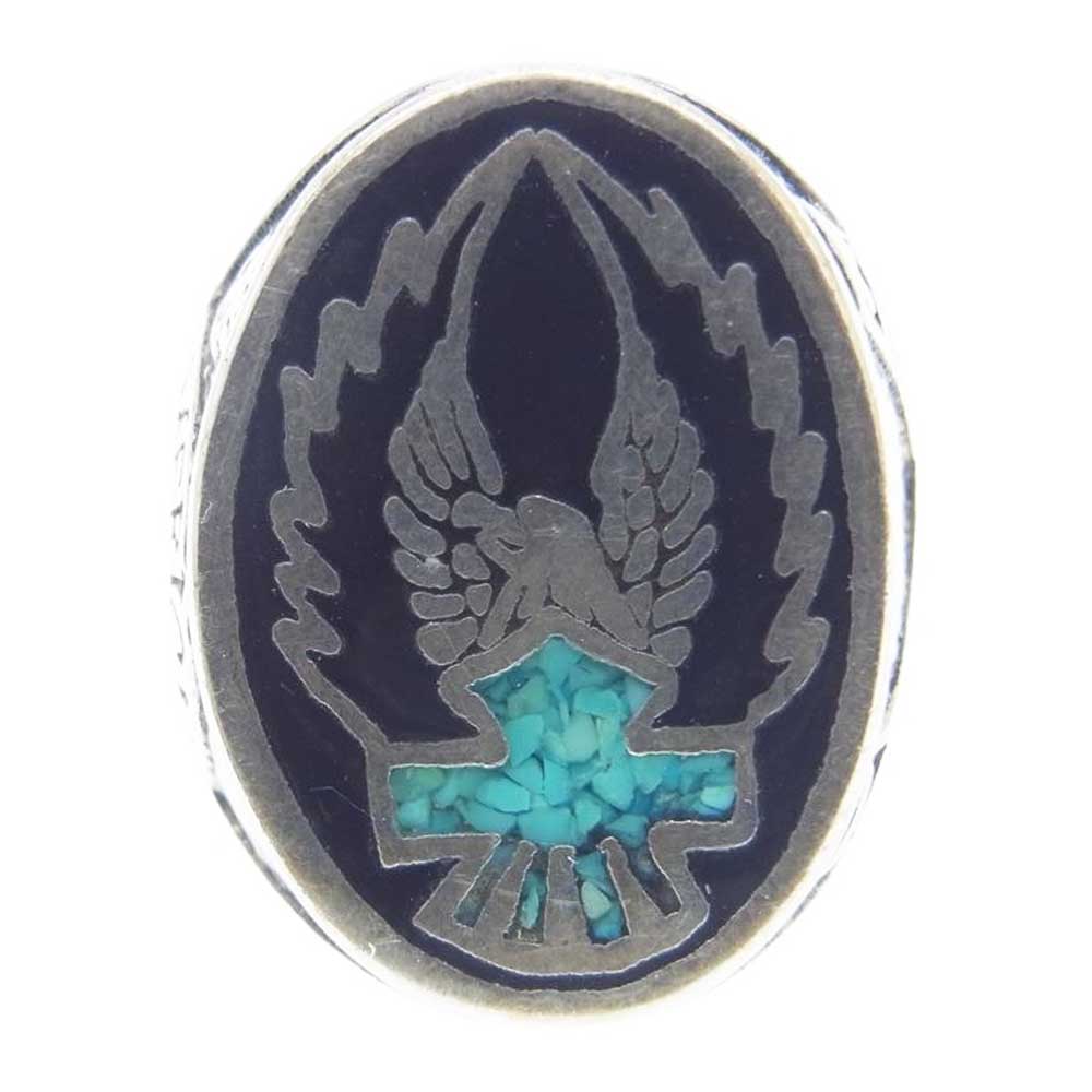 ゴードン アンド スミス ターコイズ シルバー リング シルバー系 16号【中古】