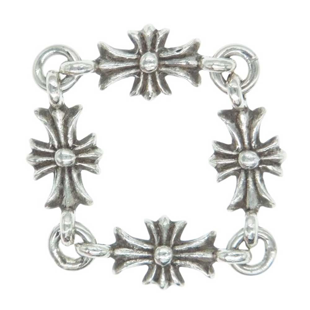 CHROME HEARTS クロムハーツ（原本無） RING TNY E CH PLS SAP タイニーE CHプラス サファイア リング シルバー系 9号【中古】