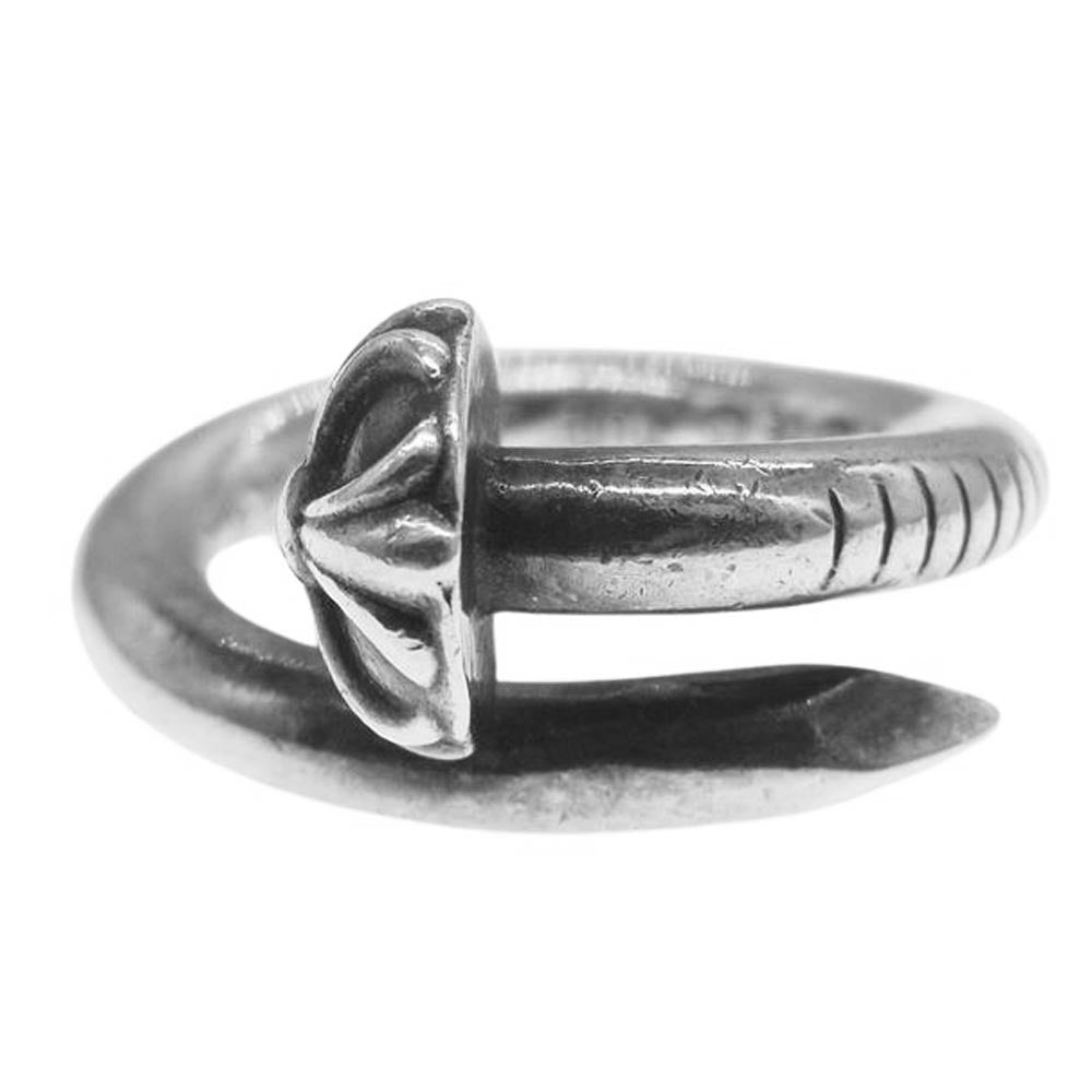 CHROME HEARTS クロムハーツ（原本無） NAIL CRSBALL クロスボール ネイルリング シルバー系 5号【中古】