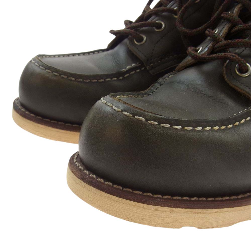 RED WING レッドウィング 8180 IRISH SETTER 6 MOC アイリッシュセッター 7HOLE ワーク ブーツ モスグリーン ブラウン系 27cm【中古】