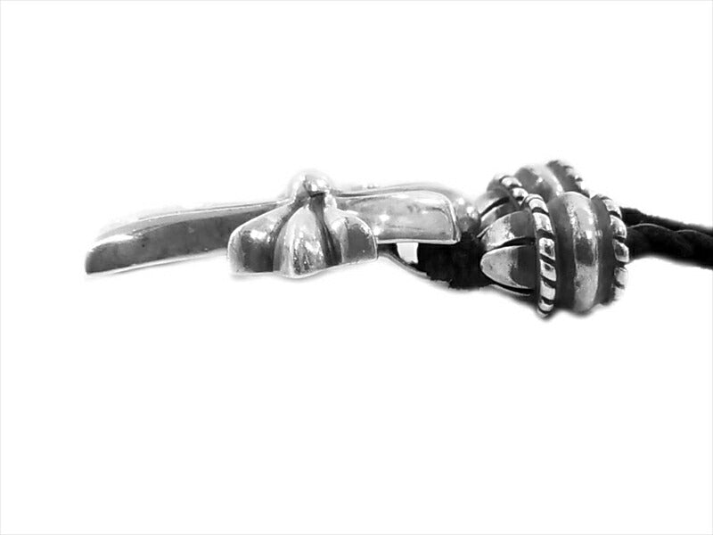 CHROME HEARTS クロムハーツ（原本無） CH CROSS CRIMPT クリンプト CHクロス スモール レザーブレード ネックレス シルバー【中古】