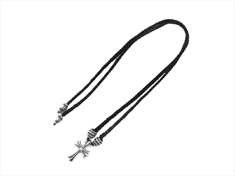 CHROME HEARTS クロムハーツ（原本無） CH CROSS CRIMPT クリンプト CHクロス スモール レザーブレード ネックレス シルバー【中古】