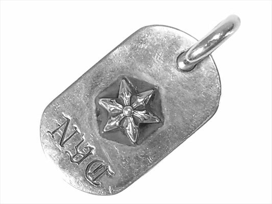 CHROME HEARTS クロムハーツ（原本無） RAISED DOGTAG レイズドドッグタグ NYC限定スター ペンダントトップ シルバー【中古】