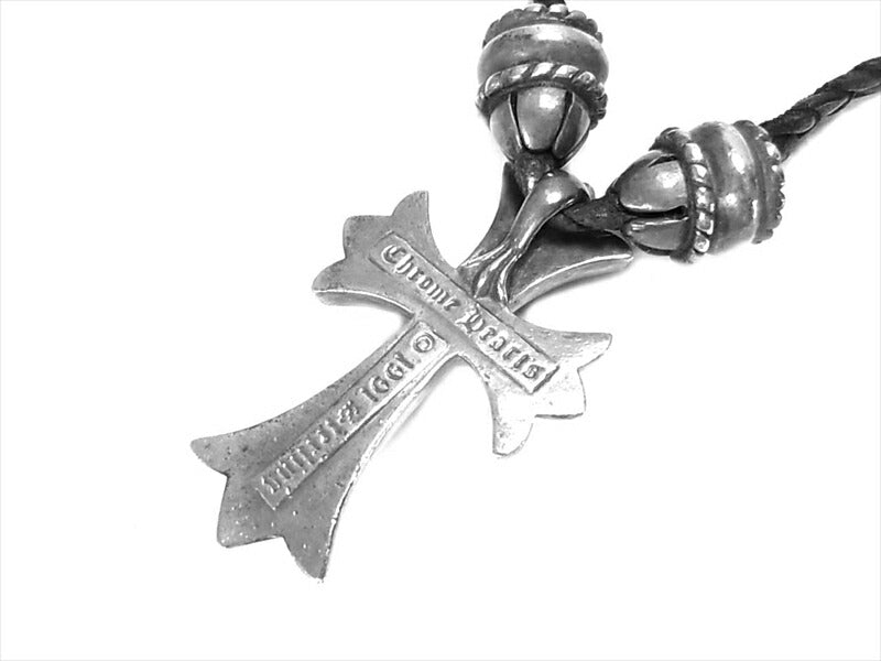 CHROME HEARTS クロムハーツ（原本無） CH CRS SML/クリンプトスモールCHクロス Wボロチップ  シルバー ー【中古】