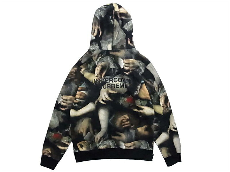 Supreme シュプリーム × UNDERCOVER アンダーカバー Hooded Sweatshirt 総柄プルオーバーパーカー マルチカラー系 M【新古品】【未使用】【中古】