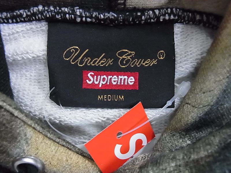 Supreme シュプリーム × UNDERCOVER アンダーカバー Hooded Sweatshirt 総柄プルオーバーパーカー マルチカラー系 M【新古品】【未使用】【中古】