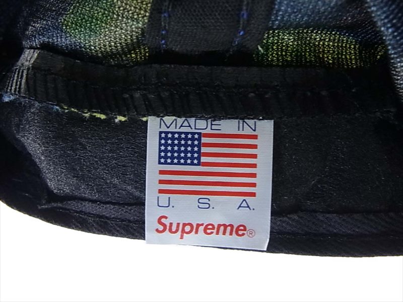 Supreme シュプリーム 花柄 キャップ ブルー系 記載なし。【美品】【中古】