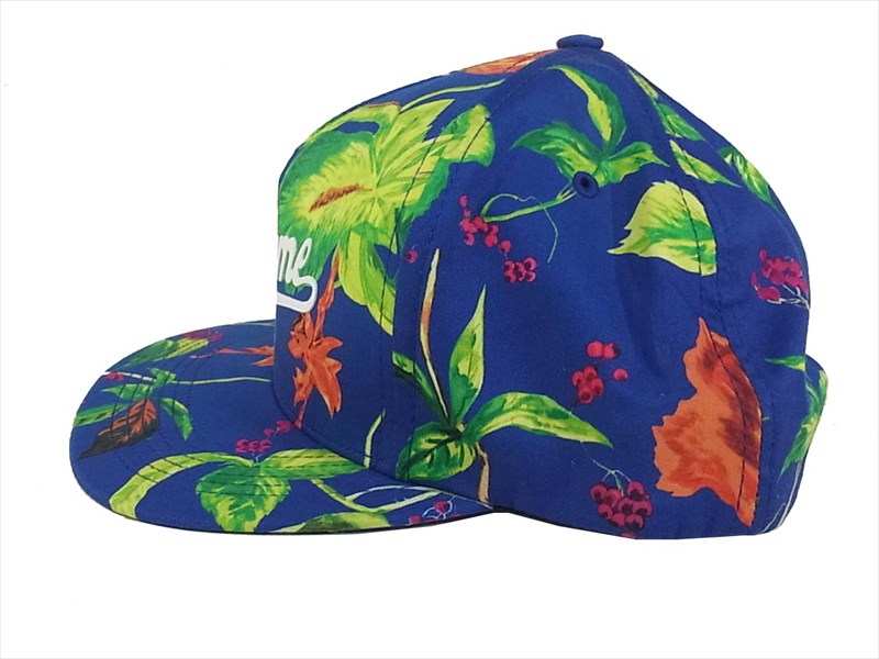 Supreme シュプリーム 花柄 キャップ ブルー系 記載なし。【美品】【中古】