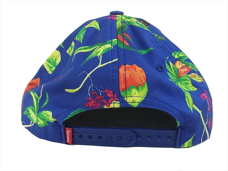 Supreme シュプリーム 花柄 キャップ ブルー系 記載なし。【美品】【中古】