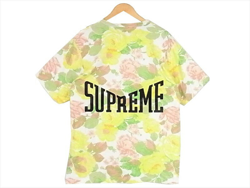 Supreme シュプリーム 18SS Flowers Tee フラワー 花柄 ホワイト系 Ｌ【中古】