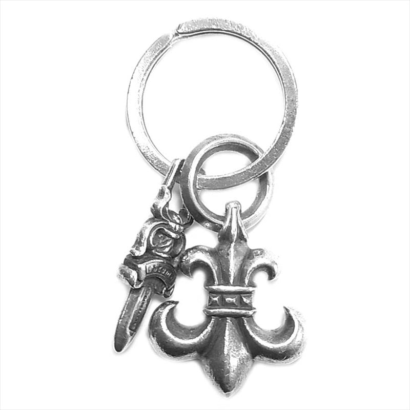 CHROME HEARTS クロムハーツ（原本無） スプリット キーリング w/ダガー＆BSフレア ペンダントトップ シルバー【中古】