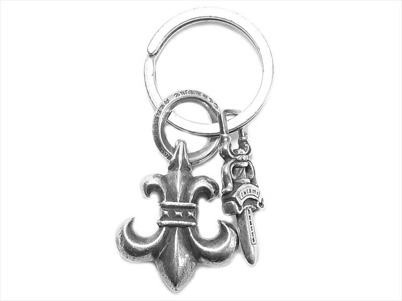 CHROME HEARTS クロムハーツ（原本無） スプリット キーリング w/ダガー＆BSフレア ペンダントトップ シルバー【中古】
