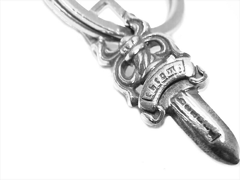 CHROME HEARTS クロムハーツ（原本無） スプリット キーリング w/ダガー＆BSフレア ペンダントトップ シルバー【中古】