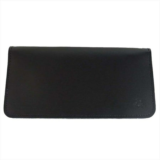 KAWATAKO カワタコ 革蛸 台形 ロングワレット サードタイプ レザー ブラック 小銭入れ付 二つ折り財布 黒 黒【新古品】【未使用】【中古】