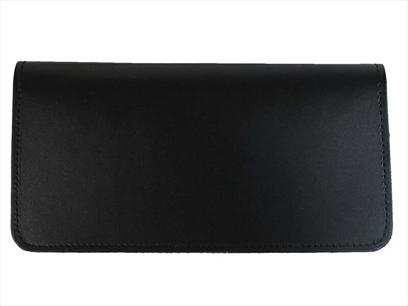 KAWATAKO カワタコ 革蛸 台形 ロングワレット サードタイプ レザー ブラック 小銭入れ付 二つ折り財布 黒 黒【新古品】【未使用】【中古】