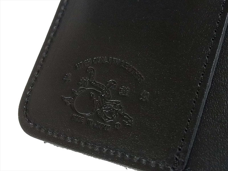 KAWATAKO カワタコ 革蛸 台形 ロングワレット サードタイプ レザー ブラック 小銭入れ付 二つ折り財布 黒 黒【新古品】【未使用】【中古】