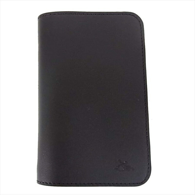 KAWATAKO カワタコ 革蛸 台形 ミドルワレット レザー 財布 二つ折り財布 ブラック系  ブラック系【新古品】【未使用】【中古】
