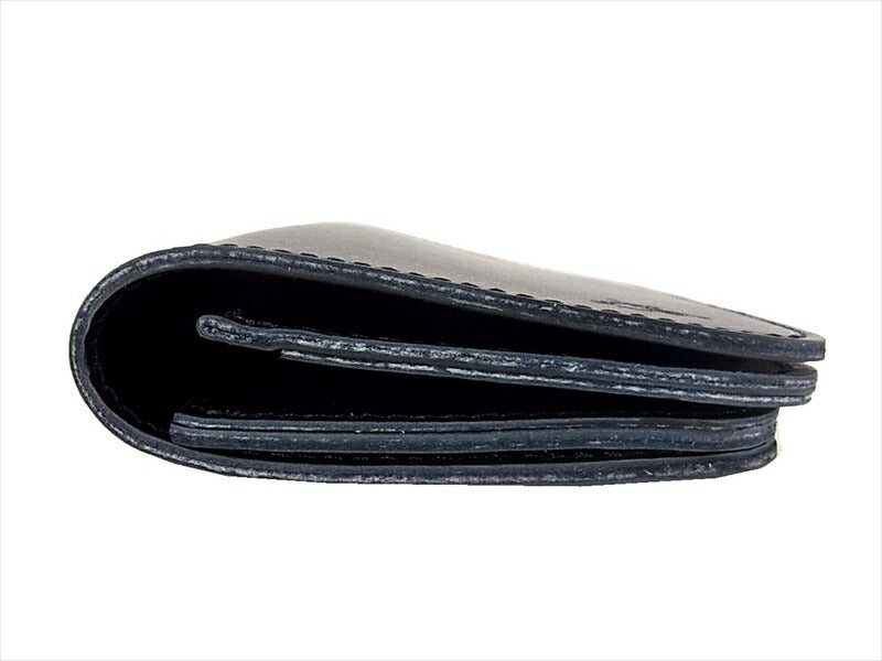 KAWATAKO カワタコ 革蛸 台形 ミドルワレット レザー 財布 二つ折り財布 ブラック系  ブラック系【新古品】【未使用】【中古】