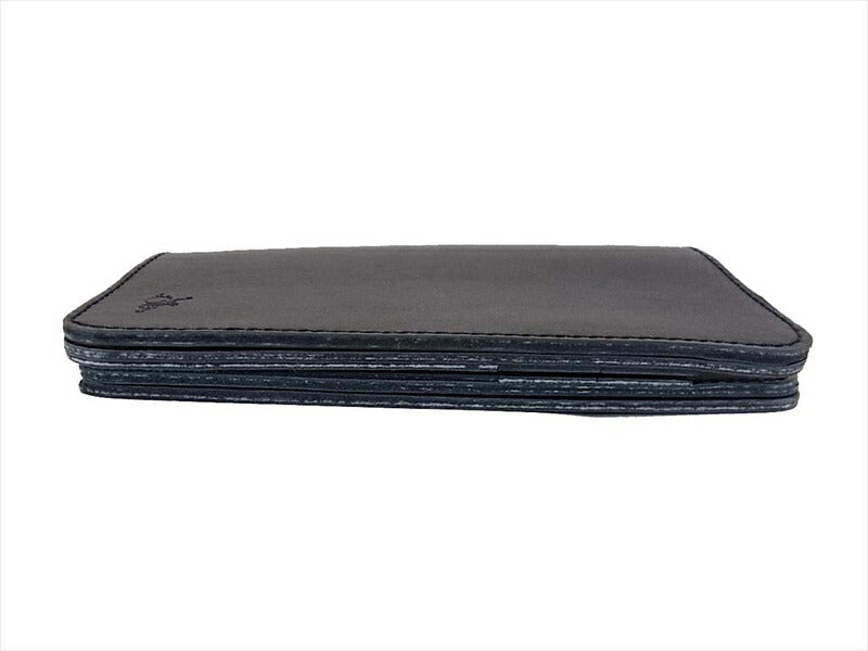 KAWATAKO カワタコ 革蛸 台形 ミドルワレット レザー 財布 二つ折り財布 ブラック系  ブラック系【新古品】【未使用】【中古】