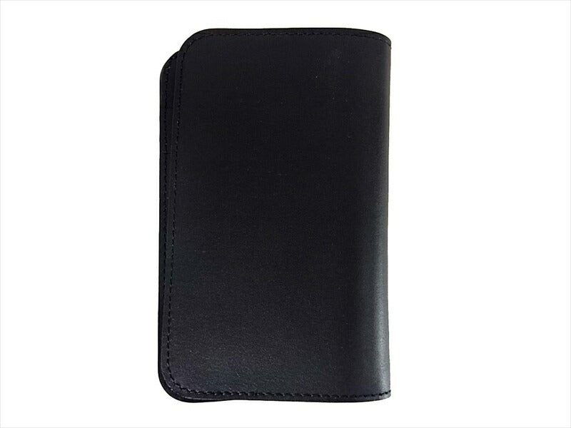 KAWATAKO カワタコ 革蛸 台形 ミドルワレット レザー 財布 二つ折り財布 ブラック系 ブラック系【新古品】【未使用】【中古】