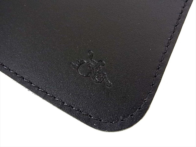 KAWATAKO カワタコ 革蛸 台形 ミドルワレット レザー 財布 二つ折り財布 ブラック系 ブラック系【新古品】【未使用】【中古】