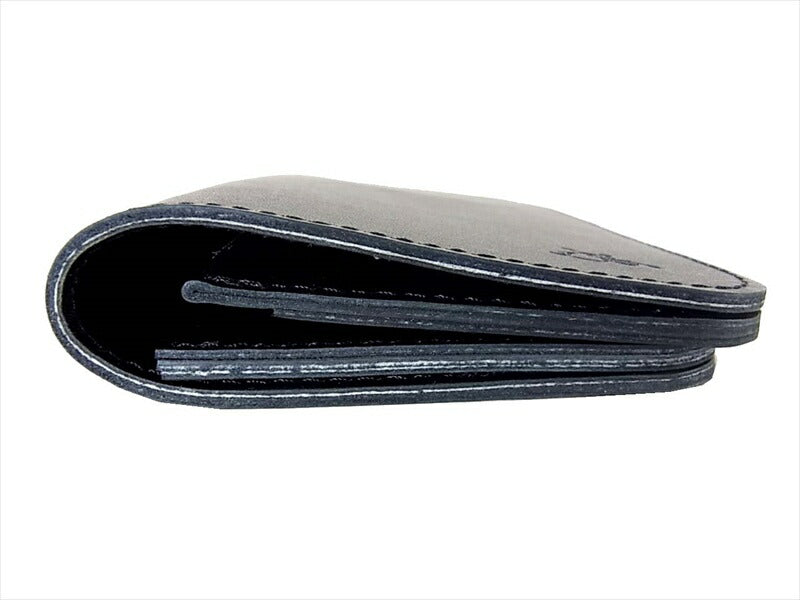 KAWATAKO カワタコ 革蛸 台形 ミドルワレット レザー 財布 二つ折り財布 ブラック系 ブラック系【新古品】【未使用】【中古】