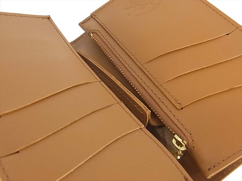 KAWATAKO カワタコ 革蛸 台形 ミドルワレット レザー 財布 二つ折り財布 ブラウン系 ブラウン系【新古品】【未使用】【中古】