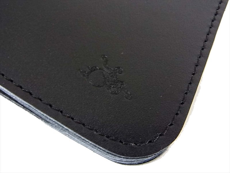 KAWATAKO カワタコ 革蛸 台形 ミドルワレット レザー 財布 二つ折り財布 ブラック系 ブラック系【新古品】【未使用】【中古】