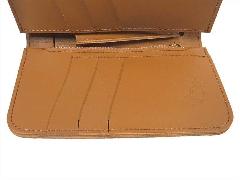 KAWATAKO カワタコ 革蛸 台形ミドルワレット レザー 二つ折り財布 ブラウン 茶色 財布 ブラウン系 ブラウン系【極上美品】【中古】