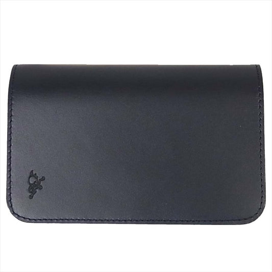 KAWATAKO カワタコ 革蛸 台形ミドルワレット レザー 二つ折り財布 ネイビー 財布 紺 紺【極上美品】【中古】