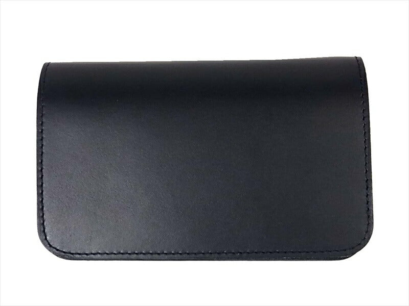 KAWATAKO カワタコ 革蛸 台形ミドルワレット レザー 二つ折り財布 ネイビー 財布 紺 紺【極上美品】【中古】