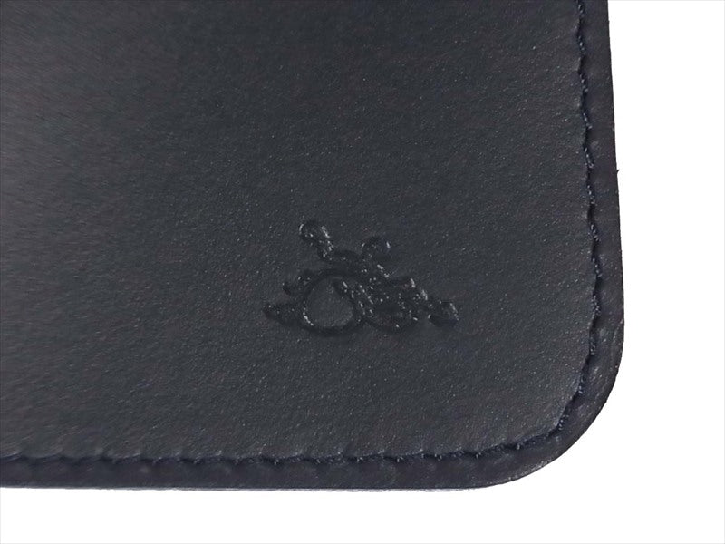 KAWATAKO カワタコ 革蛸 台形ミドルワレット レザー 二つ折り財布 ネイビー 財布 紺 紺【極上美品】【中古】