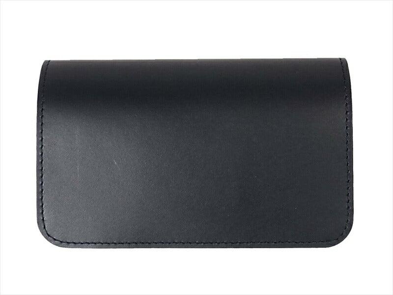 KAWATAKO カワタコ 革蛸 台形ミドルワレット レザー 二つ折り財布 ネイビー 紺  紺【極上美品】【中古】