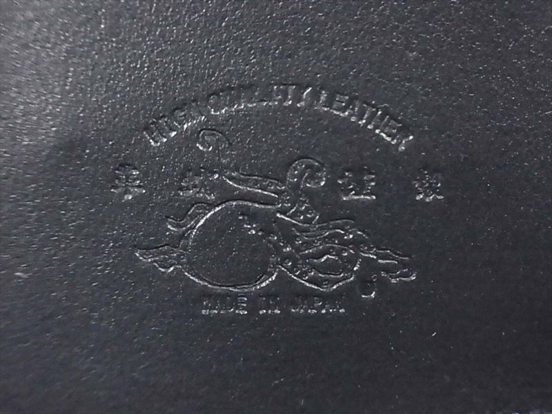 KAWATAKO カワタコ 革蛸 台形ミドルワレット レザー 二つ折り財布 ネイビー 紺  紺【極上美品】【中古】