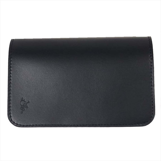 革蛸 KAWATAKO 未使用 台形ミドルワレット レザー 二つ折り財布 紺【極上美品】【中古】